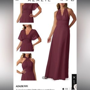 Azazie Fifi dress in Cabernet color